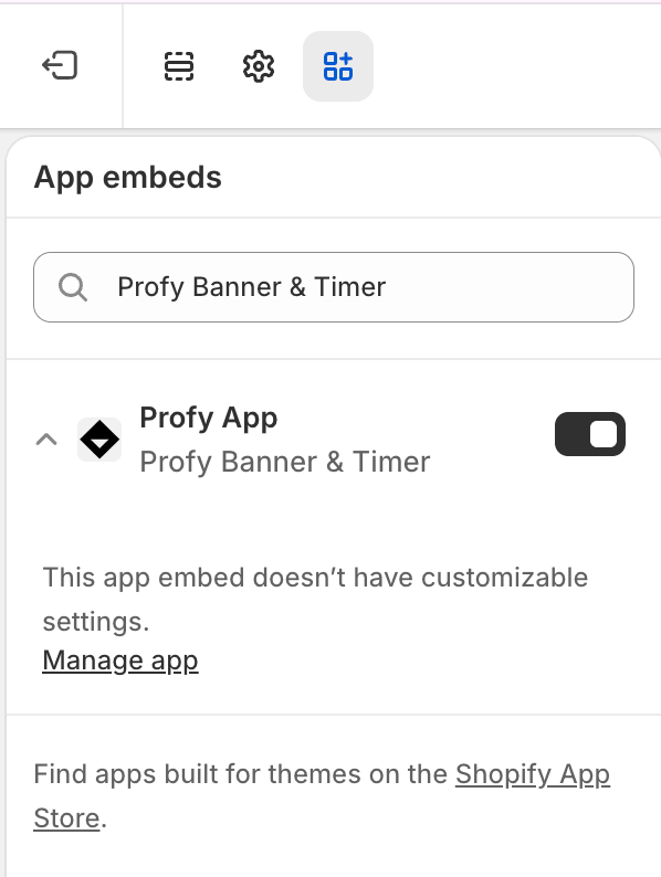 Enable app embed